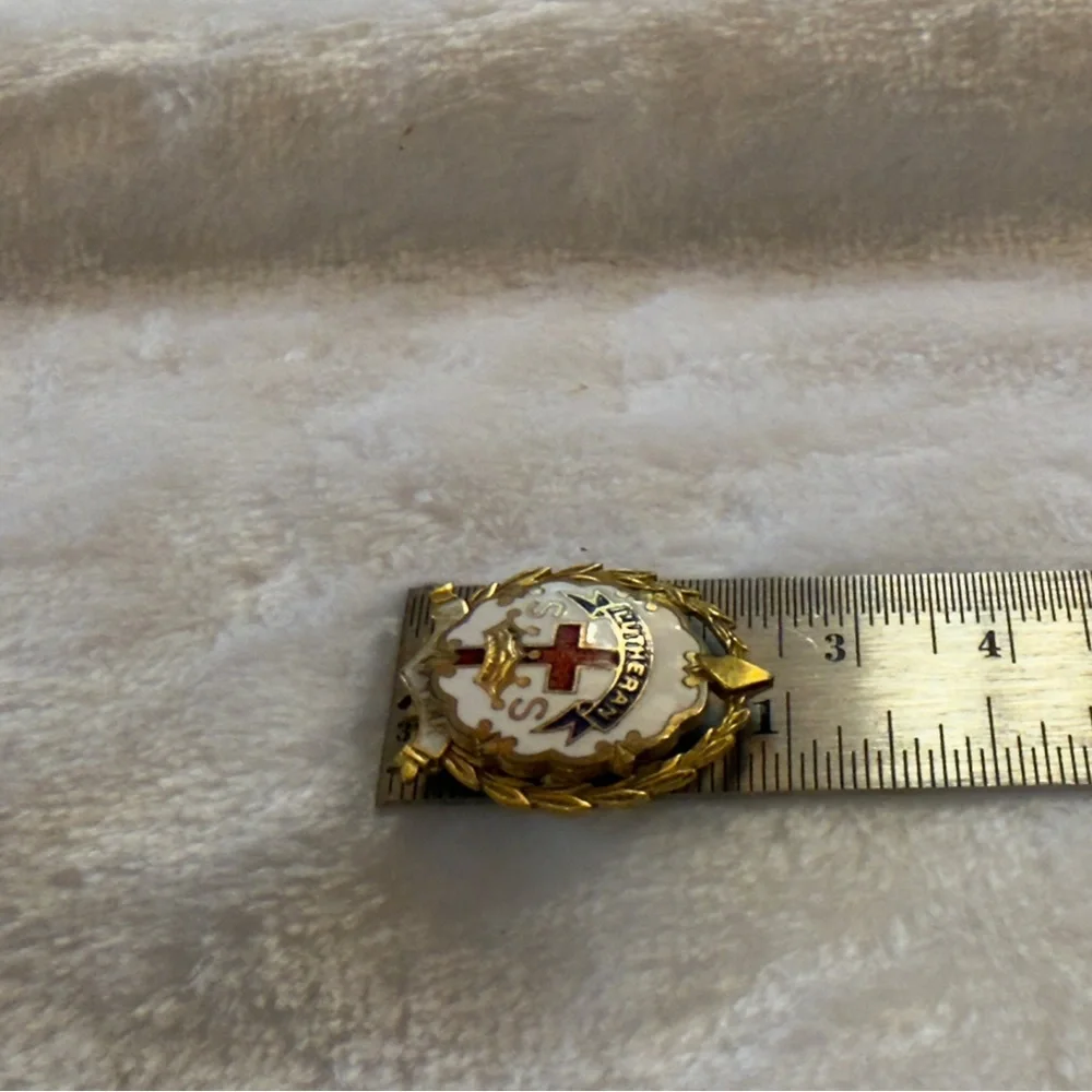 Lot of 4 Vintage Religious Accessories Terra Sancta Guild Lutheran Enamel
